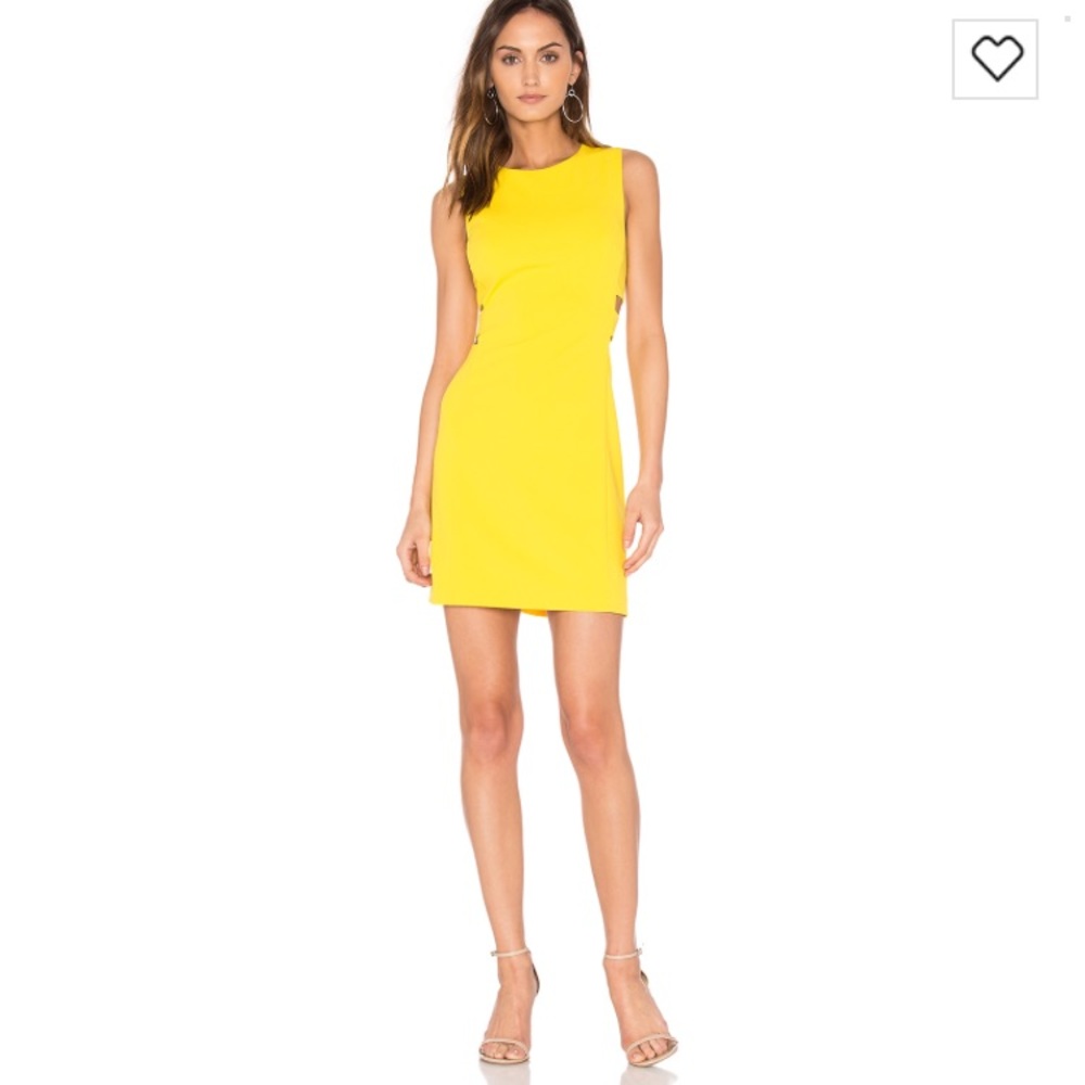 REVOLVE NWT cut out A line dress in yellow zest